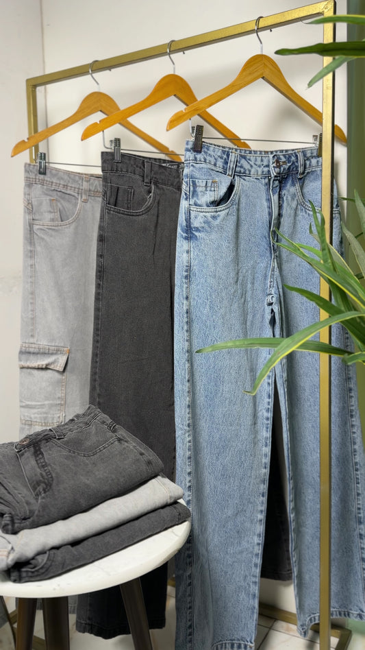 CALCA JEANS WIDE LEGG